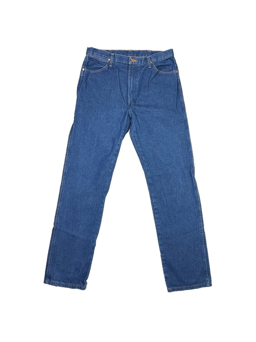 Wrangler Cowboy Cut Jeans Mens 35x36 Blue Denim Western A201 Straight Leg 13MWZ